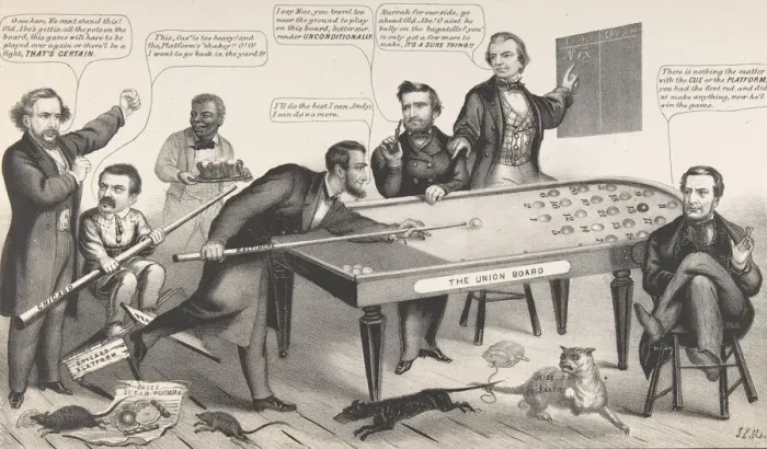 Framed Print : A Little Game of Bagatelle, 1864. Creator: John L Magee Framed Print : A Little Game of Bagatelle, 1864. Creator: John L Magee