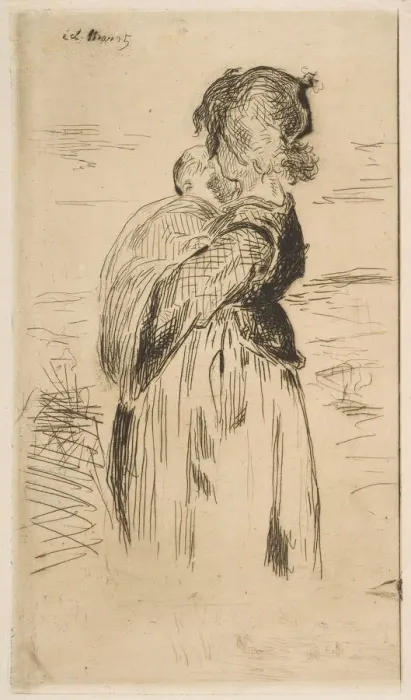 Framed Print : The Little Girl, 1861-62. Creator: Edouard Manet