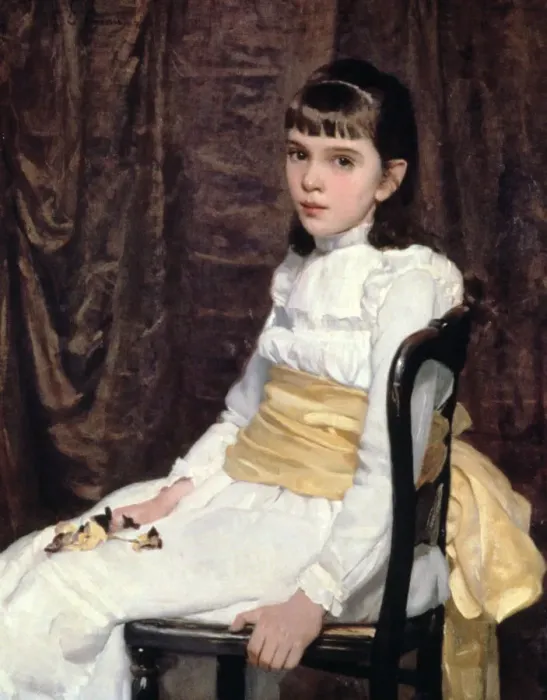 Framed Print : A Little Girl, 1887. Artist: Cecilia Beaux Framed Print : A Little Girl, 1887. Artist: Cecilia Beaux