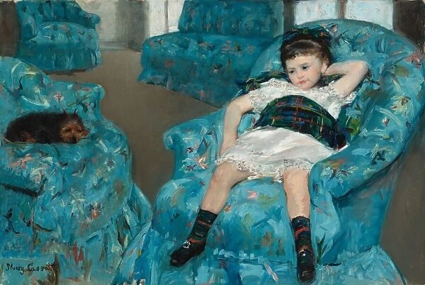 Little Girl in a Blue Armchair, 1878. Creator: Mary Cassatt