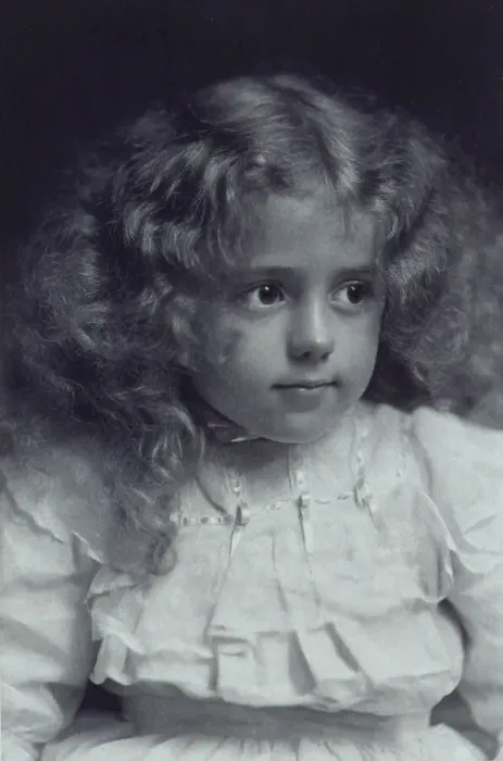 Framed Print : Little girl with fair, wavy hair, c1900. Creator: Addie Kilburn Robinson Framed Print : Little girl with fair, wavy hair, c1900. Creator: Addie Kilburn Robinson
