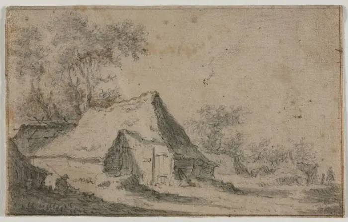 Framed Print : The Little Hamlet, second or third quarter 17th century. Creator: Anthonie Waterloo (Dutch Framed Print : The Little Hamlet, second or third quarter 17th century. Creator: Anthonie Waterloo (Dutch