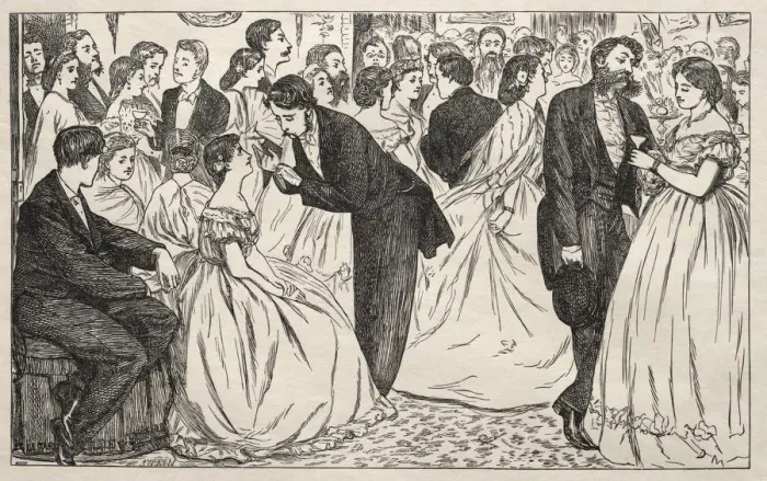 Framed Print : A Little Hop in Harley Street, 1863. Creator: George Louis Palmella Busson Du Maurier (British Framed Print : A Little Hop in Harley Street, 1863. Creator: George Louis Palmella Busson Du Maurier (British