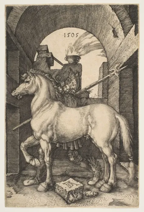 Framed Print : The Little Horse, 1505. Creator: Albrecht Durer Framed Print : The Little Horse, 1505. Creator: Albrecht Durer