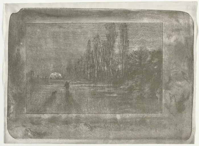 Framed Print : The Little Hunter, 1892. Creator: Felix Hilaire Buhot (French, 1847-1898) Framed Print : The Little Hunter, 1892. Creator: Felix Hilaire Buhot (French, 1847-1898)