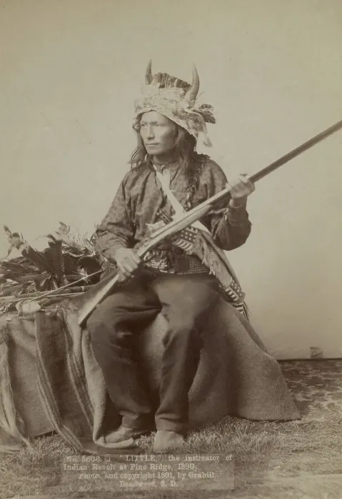 Framed Print : Little, the instigator of Indian Revolt at Pine Ridge, 1890, 1891. Creator: John C. H. Grabill Framed Print : Little, the instigator of Indian Revolt at Pine Ridge, 1890, 1891. Creator: John C. H. Grabill