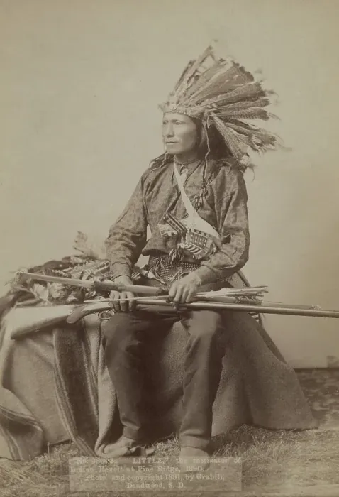 Framed Print : Little, the instigator of Indian revolt at Pine Ridge, 1890 []  / , 1890, c1891. Creator: John C. H. Grabill