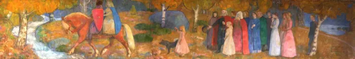 Framed Print : Little Kjersti and Elvenking. Artist: Werenskiold, Erik Theodor (1855-1938) Framed Print : Little Kjersti and Elvenking. Artist: Werenskiold, Erik Theodor (1855-1938)