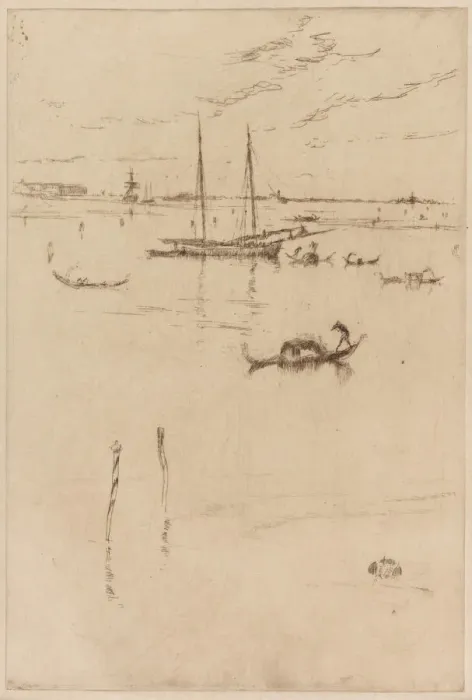 Framed Print : The Little Lagoon, 1879-1880. Creator: James Abbott McNeill Whistler Framed Print : The Little Lagoon, 1879-1880. Creator: James Abbott McNeill Whistler