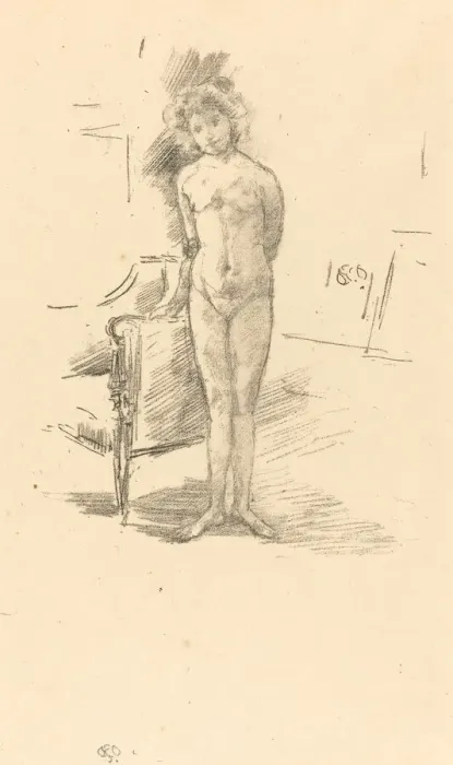 Framed Print : Little London Model, 1896. Creator: James Abbott McNeill Whistler Framed Print : Little London Model, 1896. Creator: James Abbott McNeill Whistler
