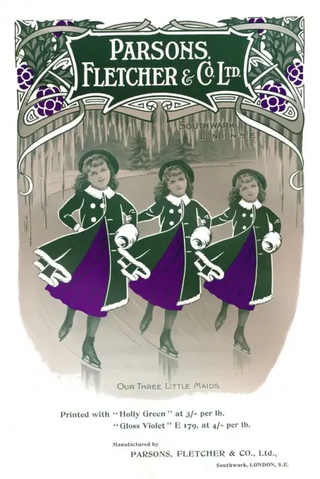 Framed Print : Our Three Little Maids - Parsons, Fletcher & Co. Ltd advertisement, 1909. Creator: Unknown Framed Print : Our Three Little Maids - Parsons, Fletcher & Co. Ltd advertisement, 1909. Creator: Unknown