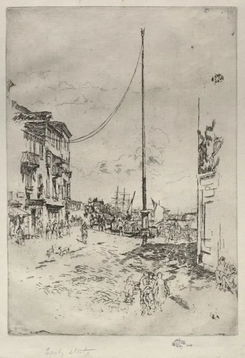 Framed Print : The Little Mast, 1880. Creator: James McNeill Whistler (American, 1834-1903) Framed Print : The Little Mast, 1880. Creator: James McNeill Whistler (American, 1834-1903)