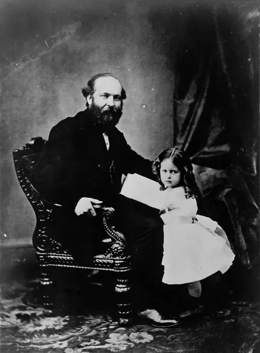 Framed Print : Little Mollie Garfield & her father, c1865, printed later?. Creator: Mathew Brady. Little Mollie Garfield & her father, c1865, printed later?. Creator: Mathew Brady Framed Print : Little Mollie Garfield & her father, c1865, printed later?. Creator: Mathew Brady. Little Mollie Garfield & her father, c1865, printed later?. Creator: Mathew Brady