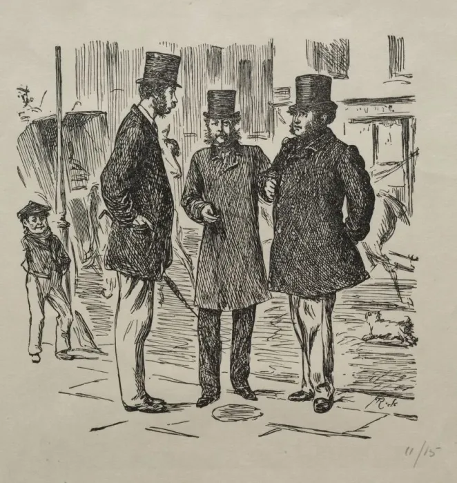 Framed Print : The Little Moment before the Introduction, 1865. Creator: George Louis Palmella Busson Du Maurier