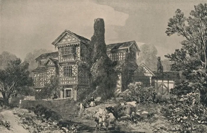 Framed Print : Little Moreton Hall, Cheshire, 1915 Framed Print : Little Moreton Hall, Cheshire, 1915