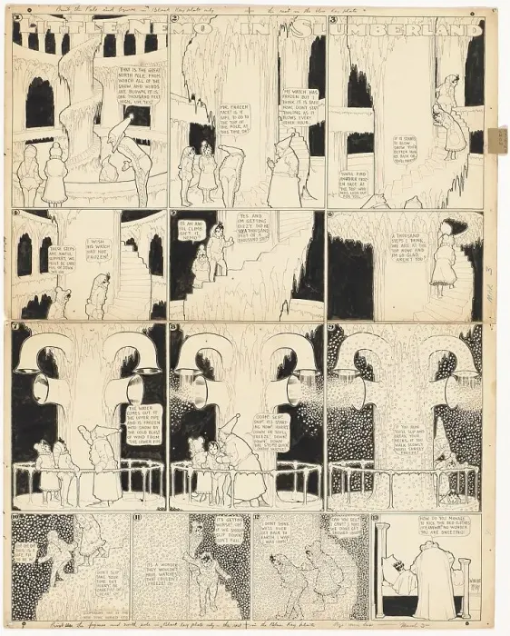 Framed Print : Little Nemo in Slumberland: Climbing the Great North Pole, 1907. Creator: Winsor McCay Framed Print : Little Nemo in Slumberland: Climbing the Great North Pole, 1907. Creator: Winsor McCay