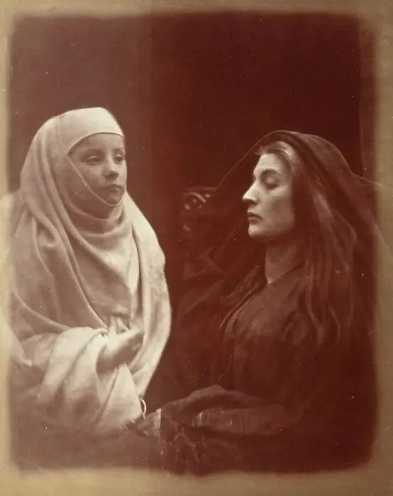Framed Print : The Little Novice & Queen Guinevere In The Holy House Of Almsbury, Printed 1874 (OCT). Creator: Julia Margaret Cameron. The Little Novice & Queen Guinevere In The Holy House Of Almsbury, Printed 1874 (OCT). Creator: Julia Margaret Cameron Framed Print : The Little Novice & Queen Guinevere In The Holy House Of Almsbury, Printed 1874 (OCT). Creator: Julia Margaret Cameron. The Little Novice & Queen Guinevere In The Holy House Of Almsbury, Printed 1874 (OCT). Creator: Julia Margaret Cameron