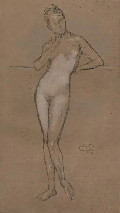 Framed Print : Little Nude, c1888. Artist: James Abbott McNeill Whistler Framed Print : Little Nude, c1888. Artist: James Abbott McNeill Whistler
