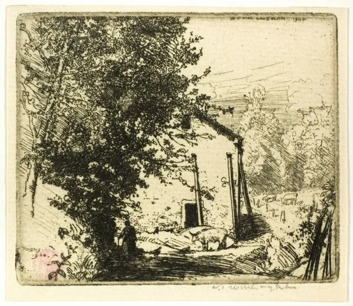 Framed Print : Little Poigny, 1906. Creator: Donald Shaw MacLaughlan Framed Print : Little Poigny, 1906. Creator: Donald Shaw MacLaughlan