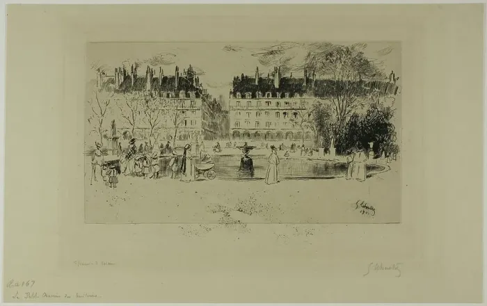 Framed Print : Little Pond at the Tuileries, 1901. Creator: Gustave Leheutre Framed Print : Little Pond at the Tuileries, 1901. Creator: Gustave Leheutre