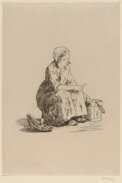 Framed Print : The Little Potato Peeler (La petite peleuse de pommes de terre) Framed Print : The Little Potato Peeler (La petite peleuse de pommes de terre)