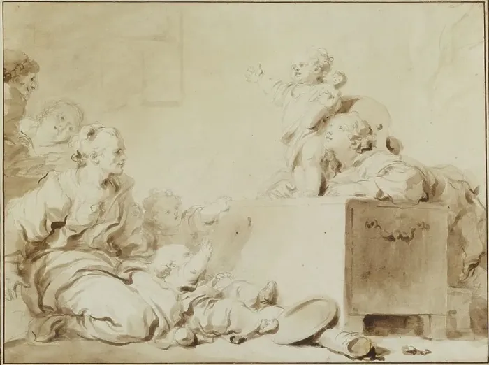 Framed Print : The Little Preacher, late 1770s. Creator: Jean-Honore Fragonard Framed Print : The Little Preacher, late 1770s. Creator: Jean-Honore Fragonard