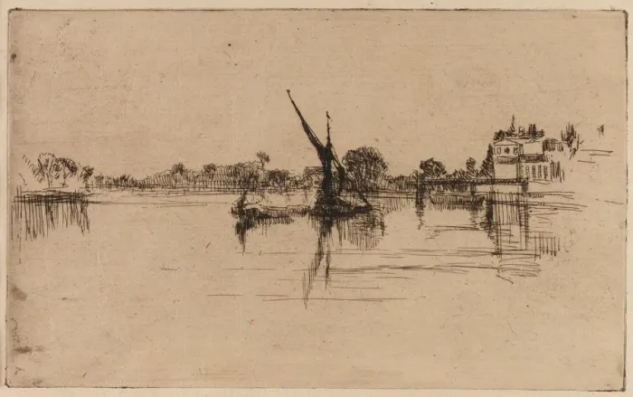 Framed Print : The Little Putney, 1879. Creator: James Abbott McNeill Whistler Framed Print : The Little Putney, 1879. Creator: James Abbott McNeill Whistler