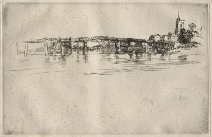 Framed Print : The Little Putney No. 1, 1879. Creator: James McNeill Whistler (American, 1834-1903) Framed Print : The Little Putney No. 1, 1879. Creator: James McNeill Whistler (American, 1834-1903)