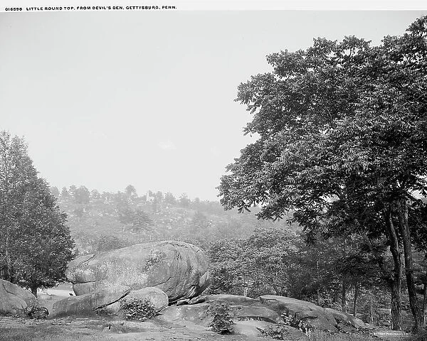 Little Round Top from Devil's Den, Gettysburg, Penn. between 1900 and 1906. Creator: Unknown