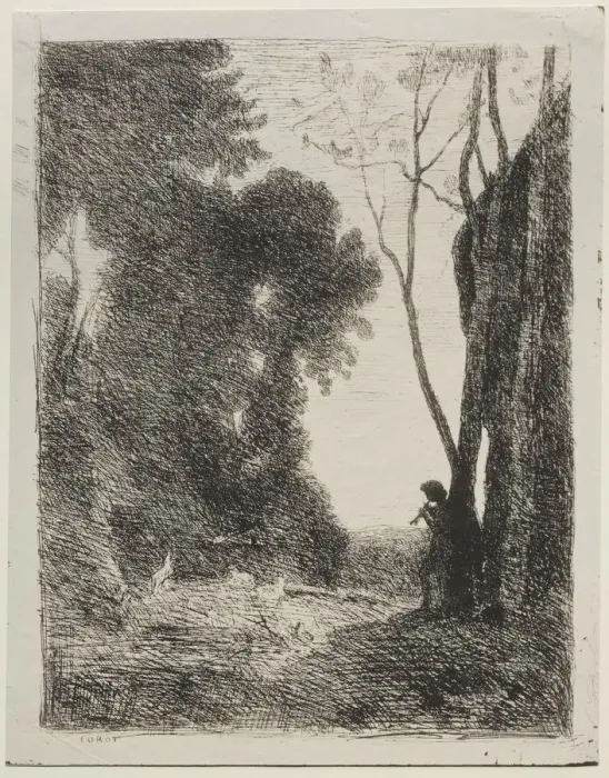 Framed Print : The Little Shepherd, original impression 1855, printed in 1921 Framed Print : The Little Shepherd, original impression 1855, printed in 1921