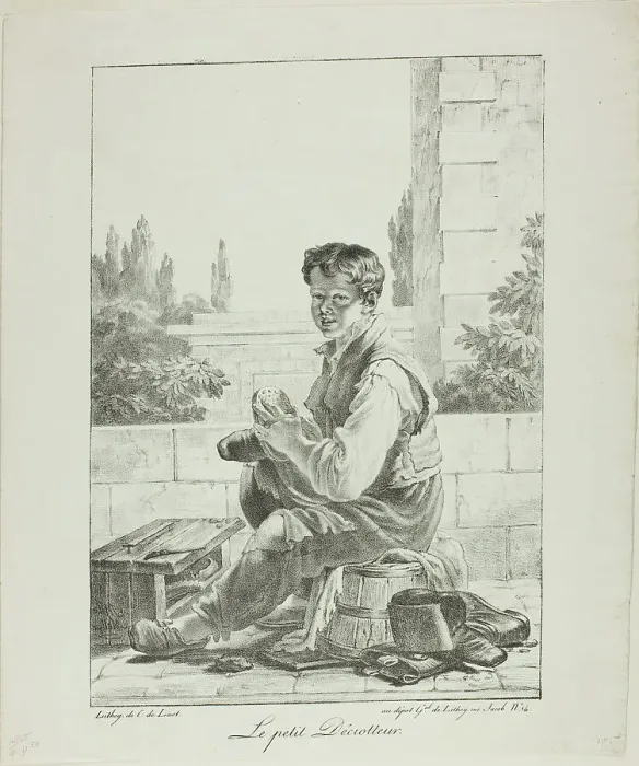 Framed Print : The Little Shoe-Shine Boy, n.d. Creator: Charles-Philibert de Lasteyrie Framed Print : The Little Shoe-Shine Boy, n.d. Creator: Charles-Philibert de Lasteyrie