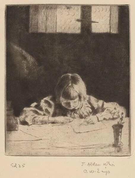 The Little Student, 1890. Creator: Julian Alden Weir