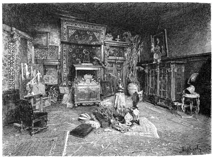 Framed Print : The little studio of Hans Makart, Vienna, Austria, c1880-1882 Framed Print : The little studio of Hans Makart, Vienna, Austria, c1880-1882