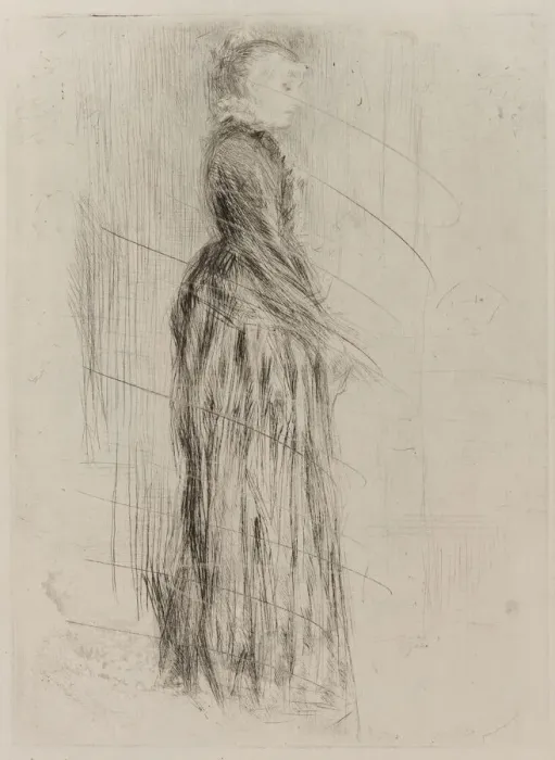 Framed Print : The Little Velvet Dress, 1873. Creator: James Abbott McNeill Whistler Framed Print : The Little Velvet Dress, 1873. Creator: James Abbott McNeill Whistler