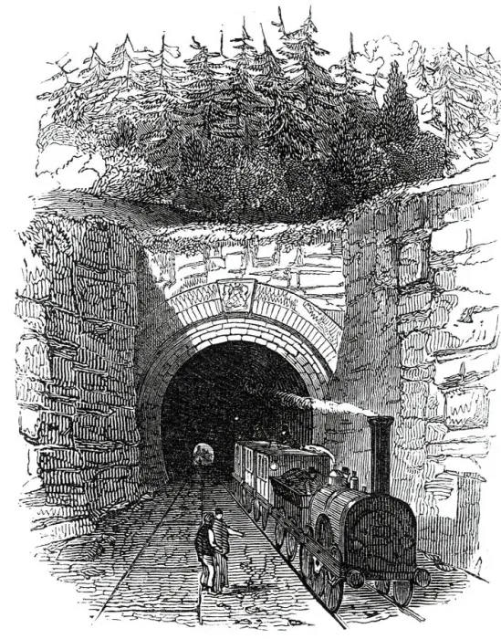 Framed Print : Littlebury Tunnel, 1845. Creator: Unknown Framed Print : Littlebury Tunnel, 1845. Creator: Unknown