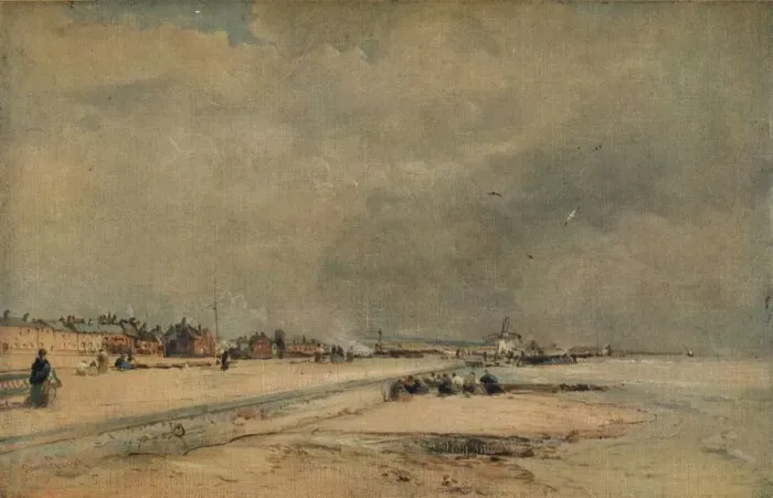 Framed Print : Littlehampton, Winter, c1868. Artist: James Webb Framed Print : Littlehampton, Winter, c1868. Artist: James Webb