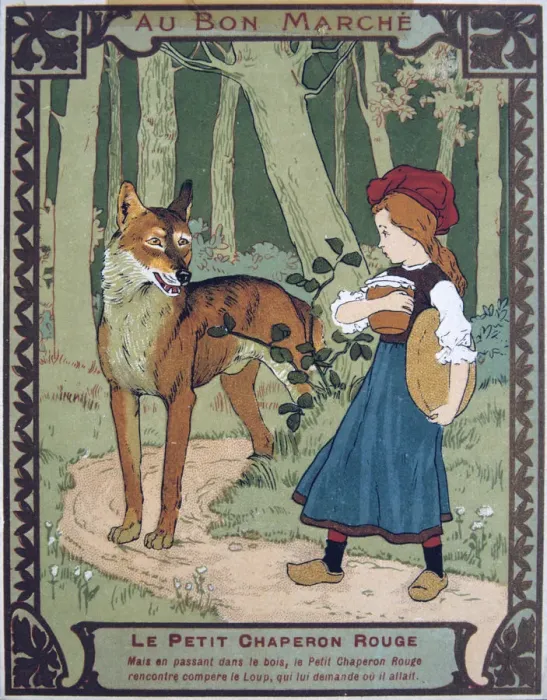 Framed Print : Litttle Red Riding Hood, 19th century Framed Print : Litttle Red Riding Hood, 19th century