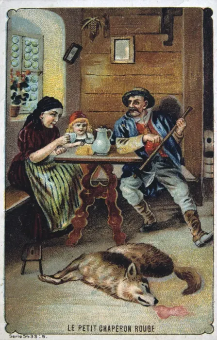 Framed Print : Litttle Red Riding Hood, 19th century Framed Print : Litttle Red Riding Hood, 19th century