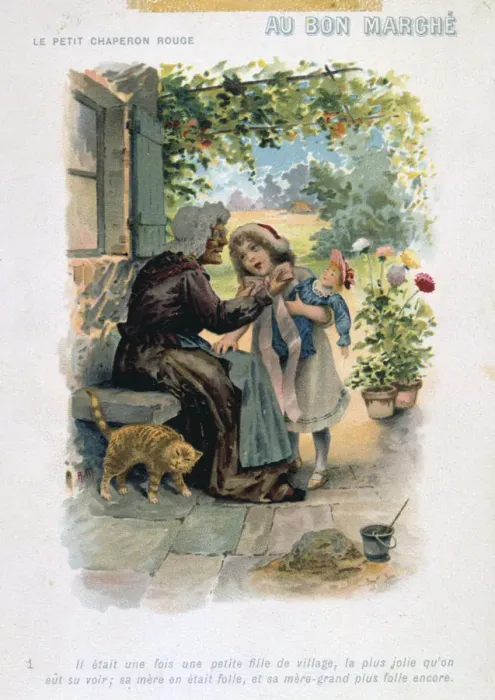 Framed Print : Litttle Red Riding Hood, 19th century Framed Print : Litttle Red Riding Hood, 19th century