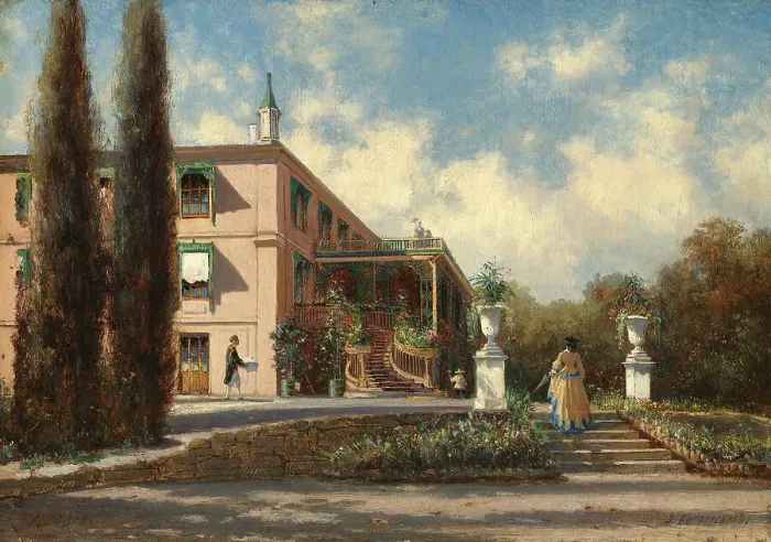 Framed Print : The Livadiya palace. Artist: Bogolyubov, Alexei Petrovich (1824-1896) Framed Print : The Livadiya palace. Artist: Bogolyubov, Alexei Petrovich (1824-1896)