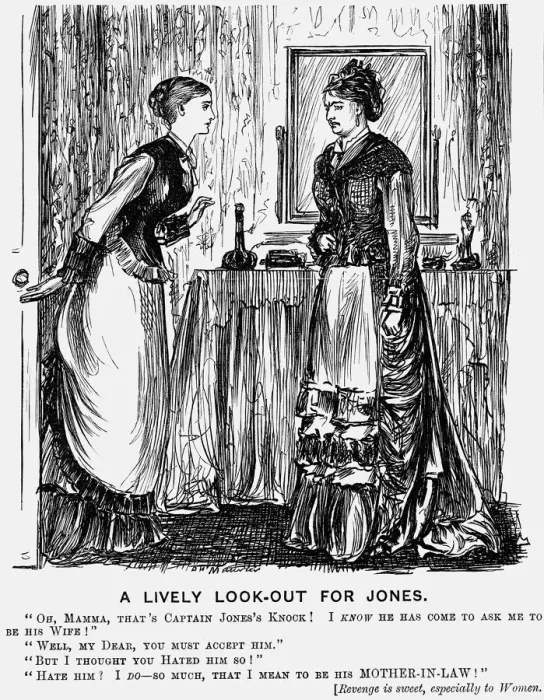 Framed Print : A Lively Look-Out for Jones, 1876. Artist: George du Maurier Framed Print : A Lively Look-Out for Jones, 1876. Artist: George du Maurier