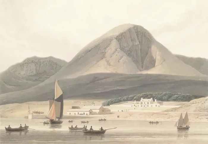 Framed Print : Liveras, Near Broadford Skye. Creator: William Daniell Framed Print : Liveras, Near Broadford Skye. Creator: William Daniell