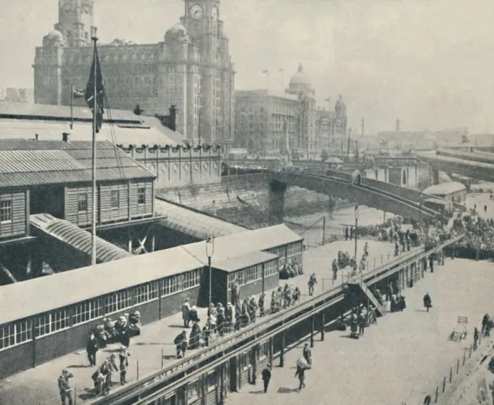 Framed Print : Liverpool Landing Stage is one of the most interesting river fronts in Great Britain, 1937
