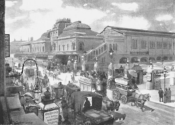 Liverpool Street Station, 1891. Artist: William Luker