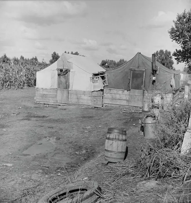 Framed Print : Living conditions of the migrant agricultural workers...Tulare County, 1938. Creator: Dorothea Lange Framed Print : Living conditions of the migrant agricultural workers...Tulare County, 1938. Creator: Dorothea Lange