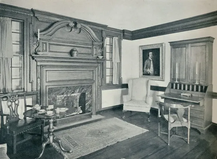 Framed Print : The Living Room of the Francis Corbin House, at Edenton, built in 1758, 1930 Framed Print : The Living Room of the Francis Corbin House, at Edenton, built in 1758, 1930