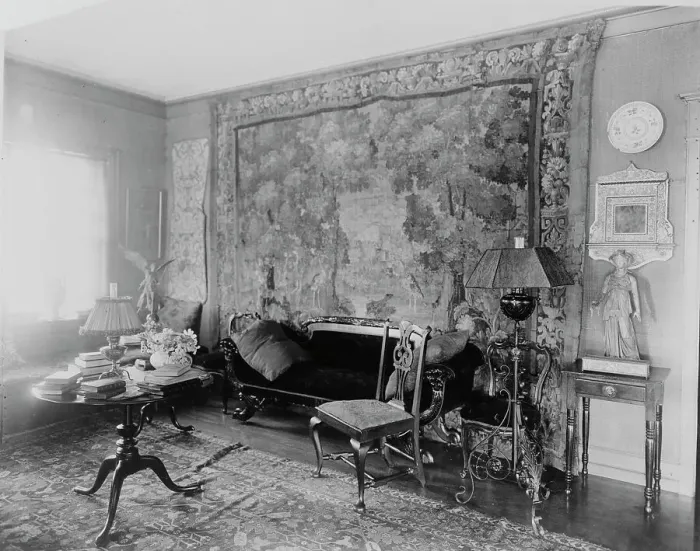 Framed Print : Living room in St. Gaudens, Windsor, Vermont, c1920. Creator: Frances Benjamin Johnston Framed Print : Living room in St. Gaudens, Windsor, Vermont, c1920. Creator: Frances Benjamin Johnston