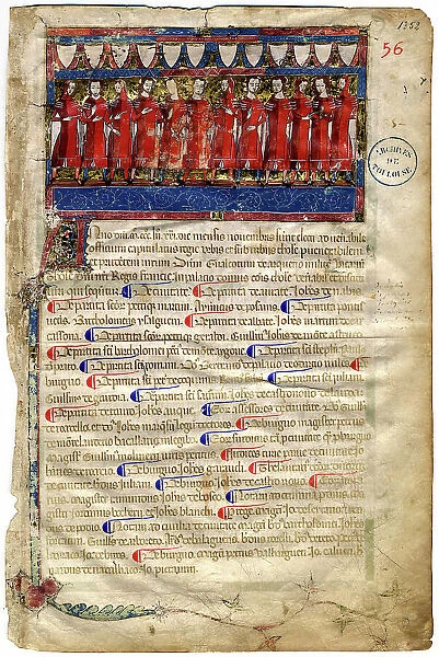 Livre I des annales (1295-1532), Les portraits des capitouls de l'année 1352-1353), 1352-1353. Creator: Anonymous