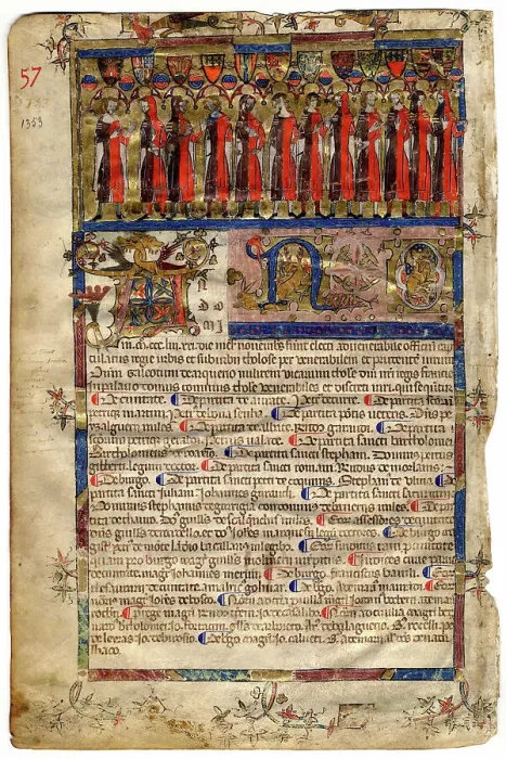 Framed Print : Livre I des annales (1295-1532), Les portraits des capitouls de l'année 1353-1354, 1353-1354. Creator: Anonymous Framed Print : Livre I des annales (1295-1532), Les portraits des capitouls de l'année 1353-1354, 1353-1354. Creator: Anonymous