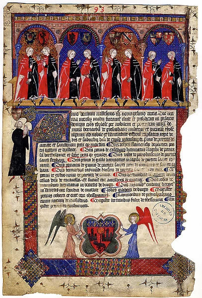 Livre I des annales (1295-1532), Les portraits des capitouls de l'année 1393-1394, 1393-1394. Creator: Anonymous